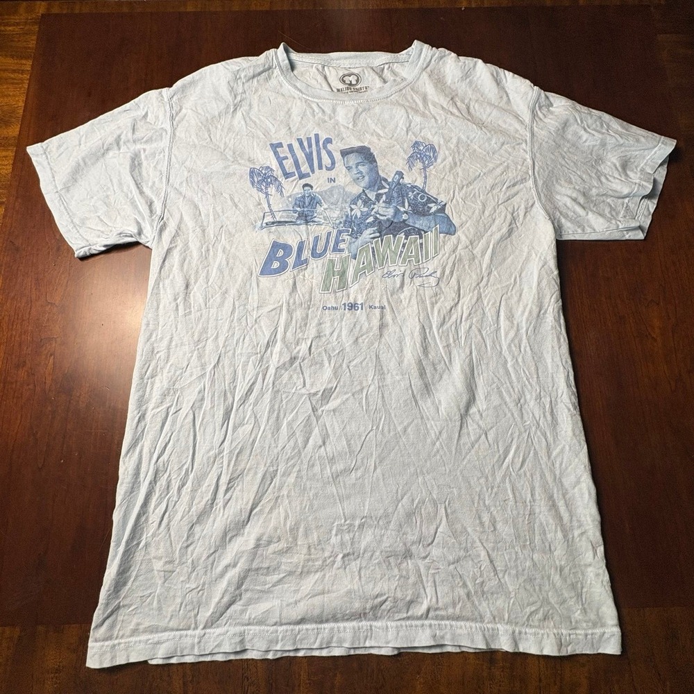Elvis Presley Blue Hawaii 1961 Movie Graphic T-Shirt Malibu Shirts Medium